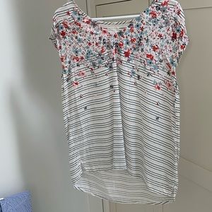 Floral and striped Cohn blouse